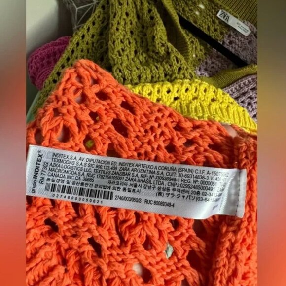 EUC Zara Oversized Colorblock Chunky Knit Polo - Size Small - Picture 10 of 10